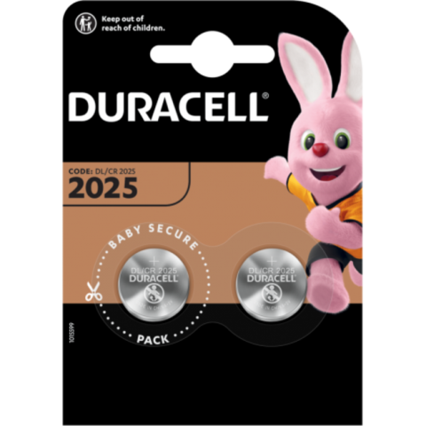 Duracell CR2025 Lithium 3V pakuotėje po 2 vnt.